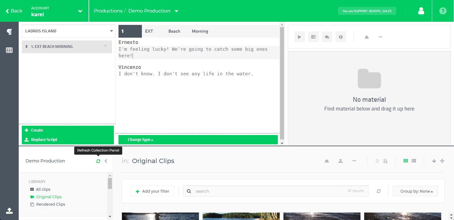 EditorialObjects in Limecraft Flow UI